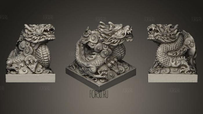 Статуя Льва-дракона 3d stl модель для ЧПУ